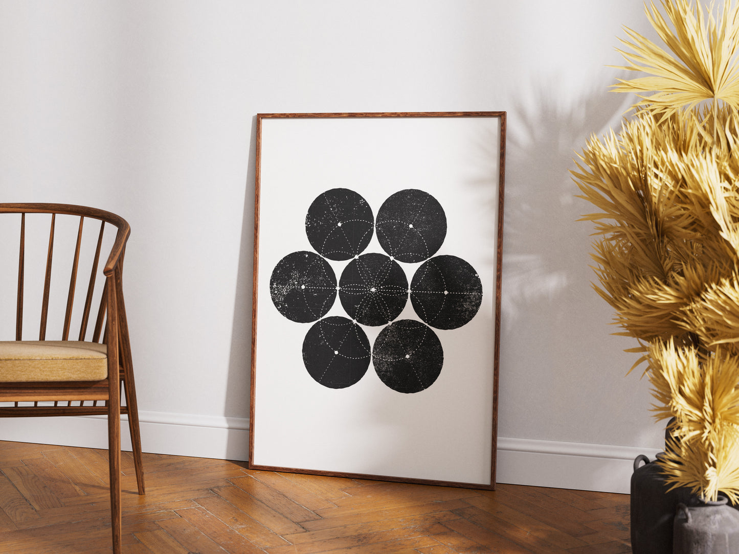 Grunge Circle Flower